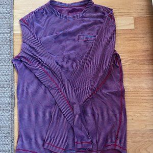 LuLuLemon striped red and blue long sleeve shirt